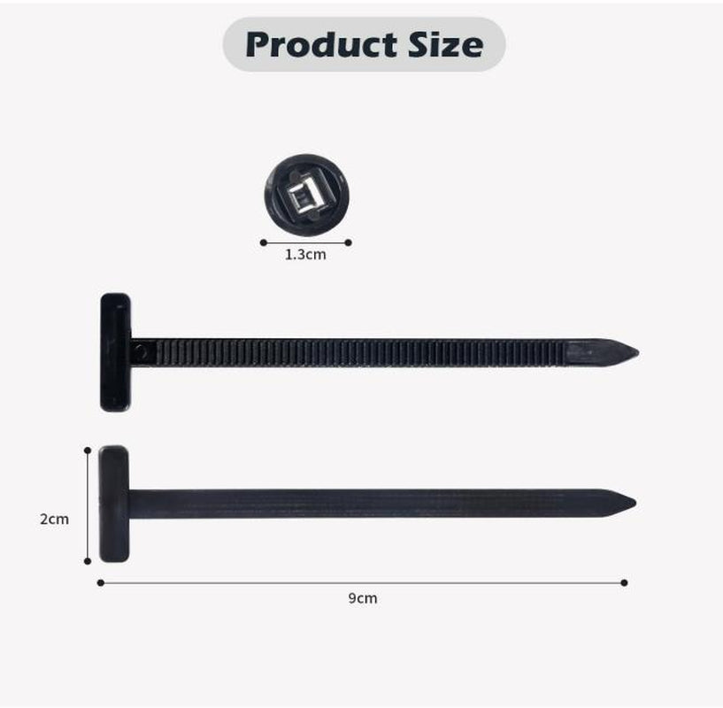 Nylon Universal Cable Tie Buckle, Heavy Duty Self-Locking Nylon Zip Ties Holder, Multipurpose Plastic Cable Ties Tool for Car Daily Repair(100Pcs)