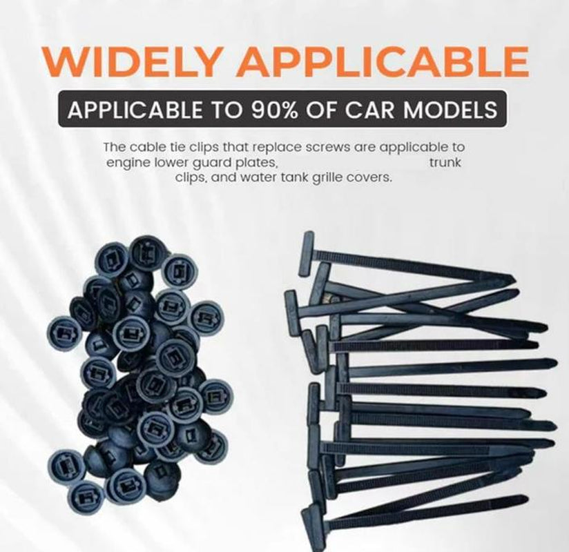 Nylon Universal Cable Tie Buckle, Heavy Duty Self-Locking Nylon Zip Ties Holder, Multipurpose Plastic Cable Ties Tool for Car Daily Repair(100Pcs)