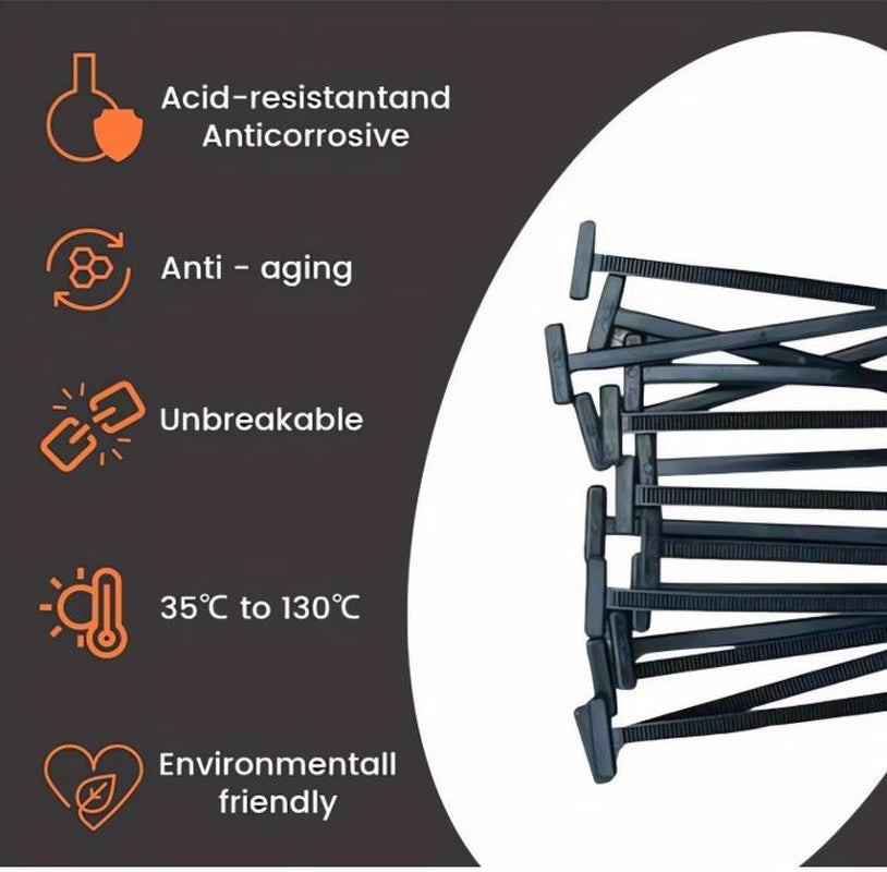 Nylon Universal Cable Tie Buckle, Heavy Duty Self-Locking Nylon Zip Ties Holder, Multipurpose Plastic Cable Ties Tool for Car Daily Repair(100Pcs)