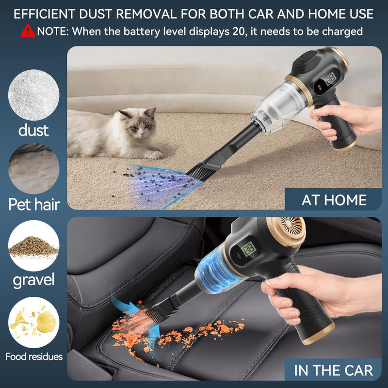 Belibuy Portable Cordless Handheld Vacuum Cleaner, 19000Pa Powerful Vacuum Cleaner, 6-In-1 Portable Vacuum Cleaner with Smart Display Screen, Suitable for Cars, Homes, Offices, and Pets. #Fathersdaygift