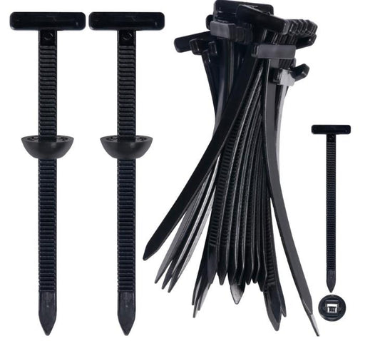 Nylon Universal Cable Tie Buckle, Heavy Duty Self-Locking Nylon Zip Ties Holder, Multipurpose Plastic Cable Ties Tool for Car Daily Repair（100Pcs)